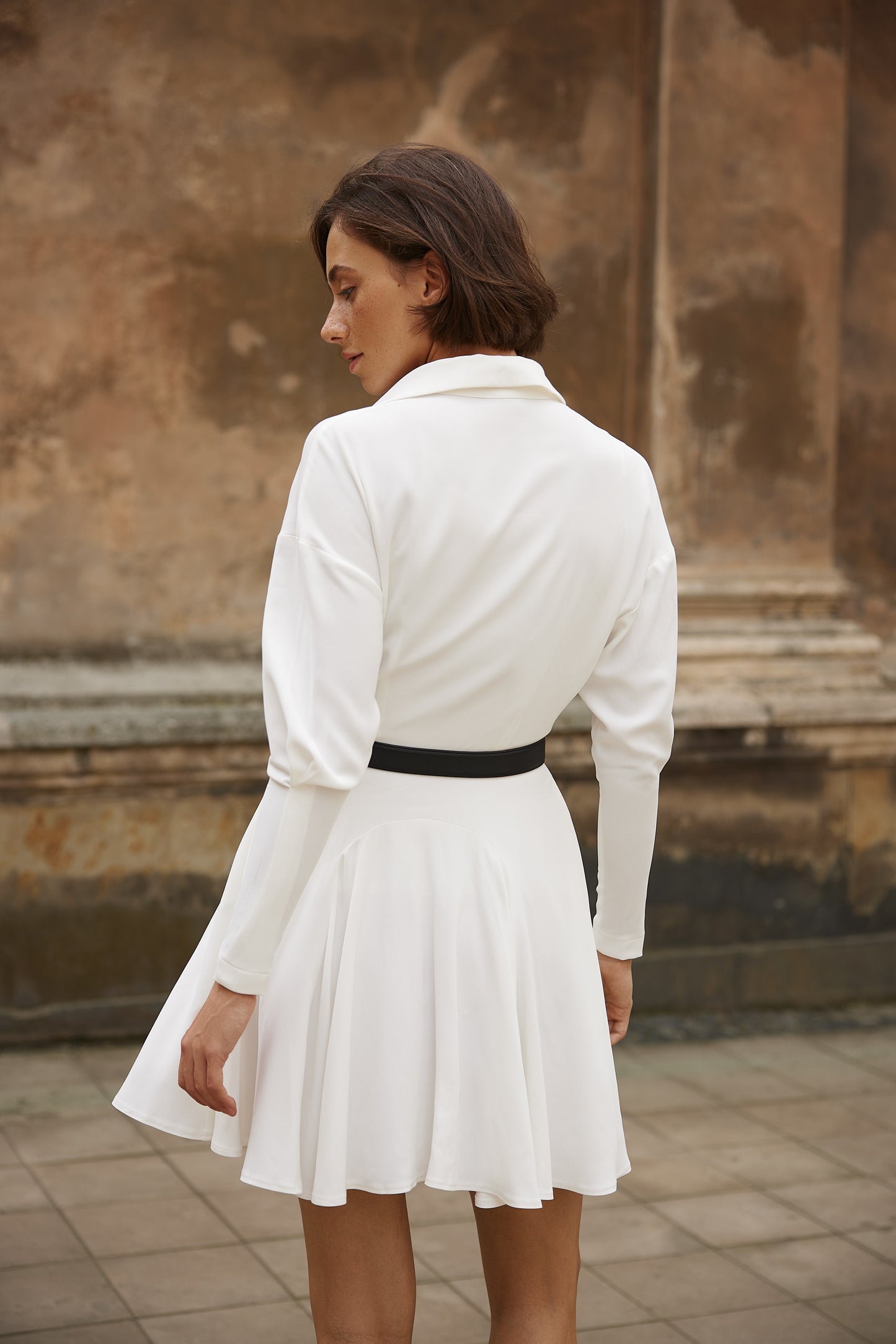 Anya White Crepe dress