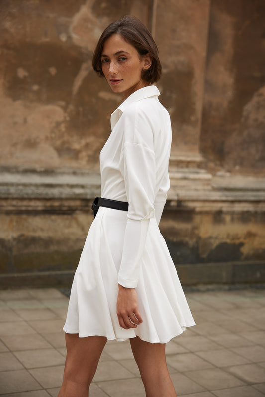 Anya White Crepe dress