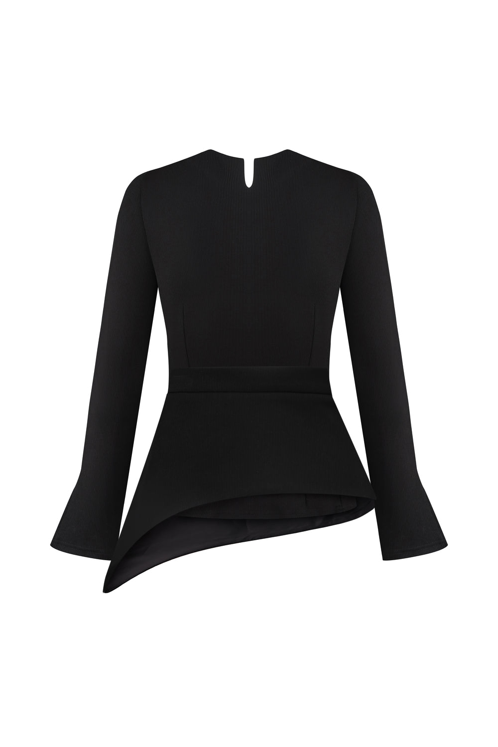 Black Long Sleeved Top with Waist Corset